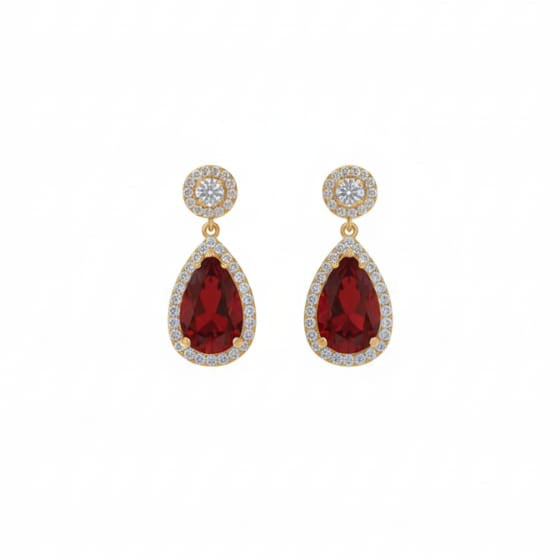 Premium Gold-Plated Stone Earrings | Timeless Style
