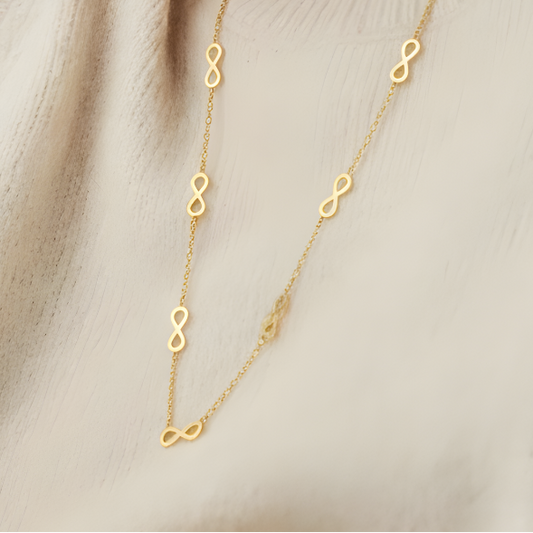 Premium Gold-Plated Infinity Necklace | Elegant & Minimal