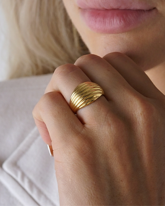 Gold-Plated Classic Ring for Women | Premium Finish