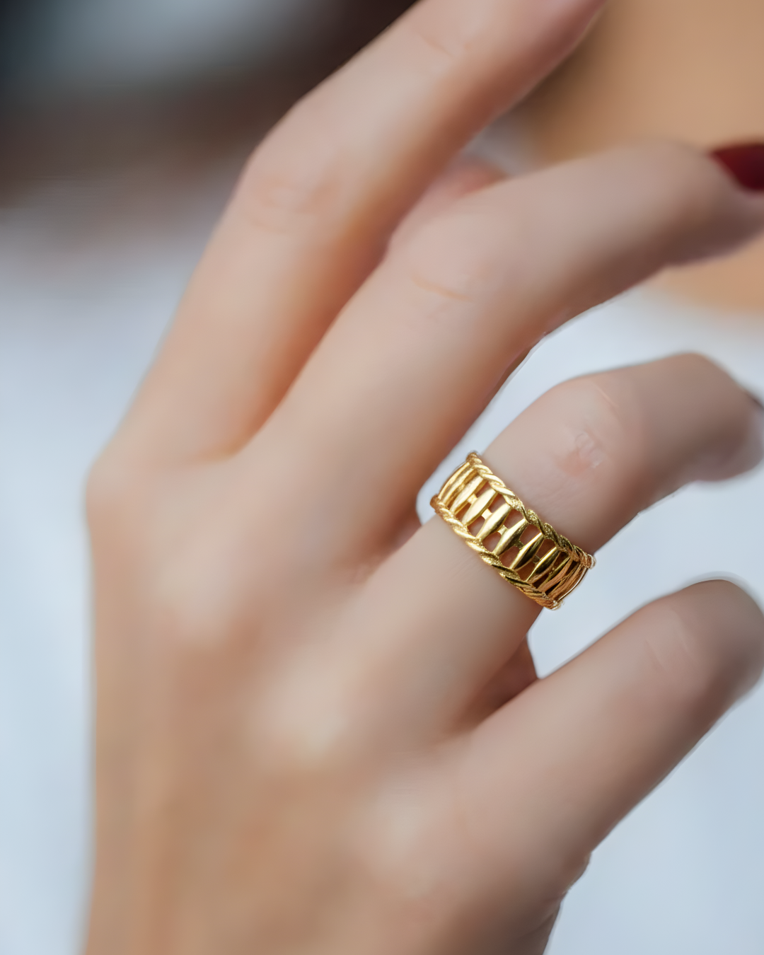 Premium Gold-Plated Elegant Ring | Minimal Luxury Look