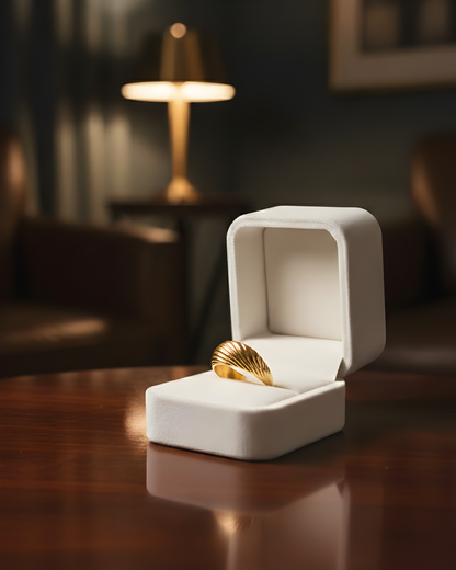 Gold-Plated Classic Ring for Women | Premium Finish