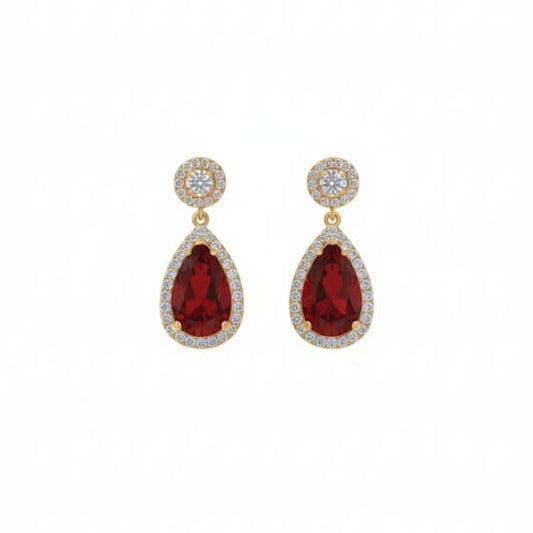 Premium Gold-Plated Stone Earrings | Timeless Style