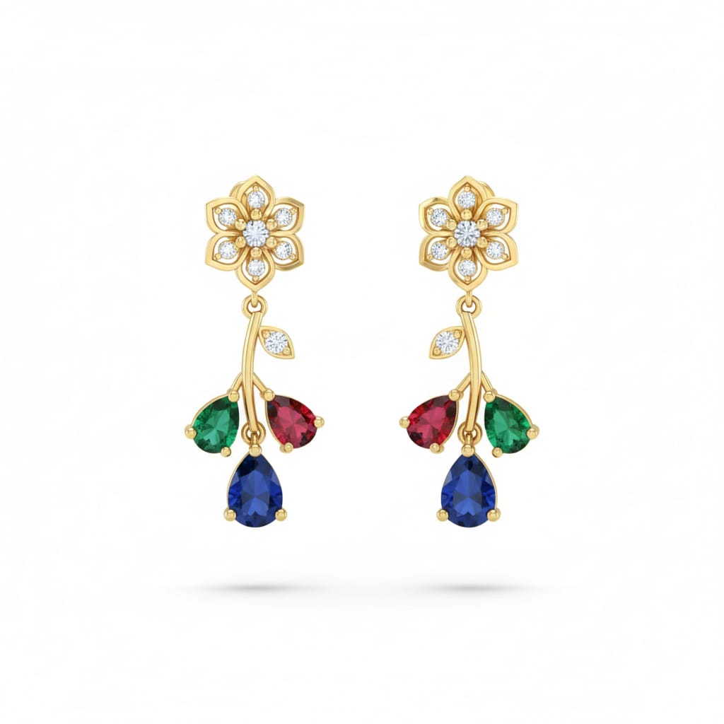 Luxury Stone Stud Earrings | Minimal Everyday Elegance